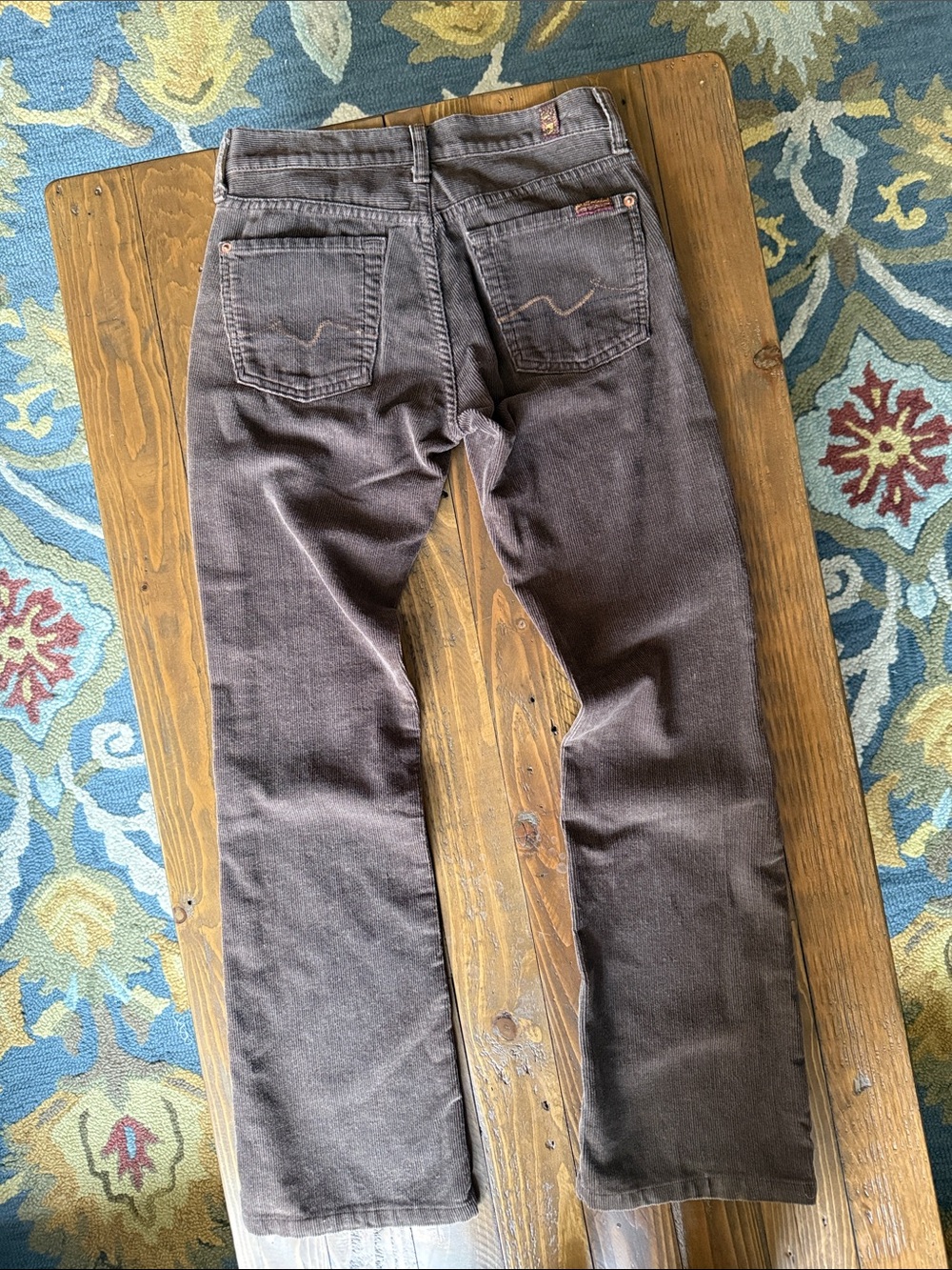 7 for all Mankind Brown Corduroy Boot Cut Pants Y2K Vintage 90’s
